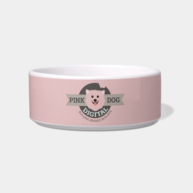 Tigela Digital para Pet Cachorro Rosa (Frente)