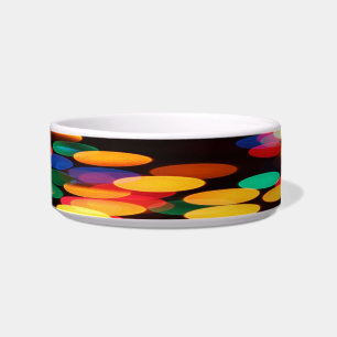 Tigela Discos Coloridos de Gato Leve ou Bolsa de Cão