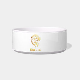 Tigela Diseño Premium de Golden Retriever en Dorado