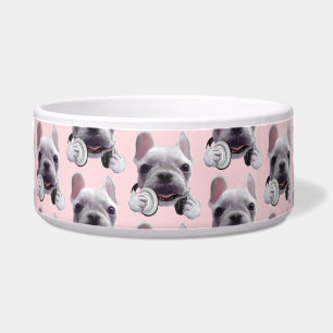 Tigela DJ Mode Ativado: Cachorro Bulldog Francês Legal co