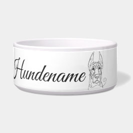 Tigela Dobermann Pinscher Line Art personalized bowl