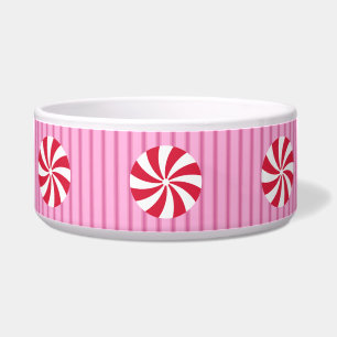 Tigela Doces de hortelã-pimenta cor-de-rosa, divertida e