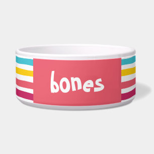 Tigela Doces Striped! Pet Bowl Colorida Divertida