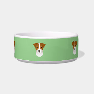 Tigela Dog Bowl Cerâmica Jack Russell Terrier Green