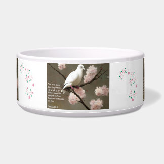 Tigela "Dove de Paz Perfeita" Isaiah 26:3 Plantador Cerâm