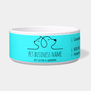 Tigela Elegante logotipo de petsitter veterinário de cães