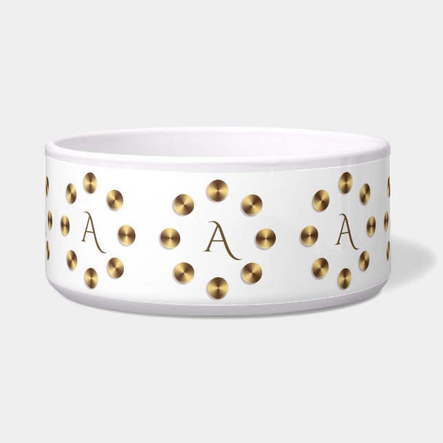 Tigela Elemento dourado do inclinação. monograma (Frente)