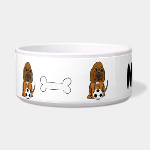 Tigela Engraçado Cachorro Pupado Jogando Futebol