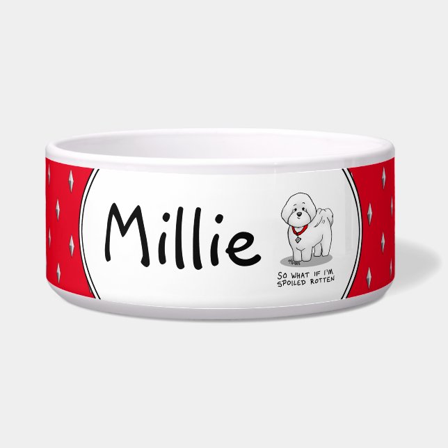 Tigela Engraçado Cachorro Raios Raios Raios Raios - Bonit (Frente)