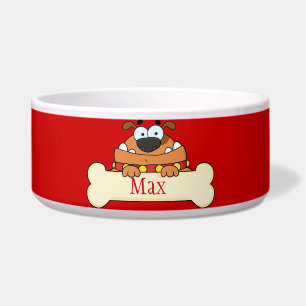 Tigela Engraçado Cartoon Cão Personalizado Pet Bowl