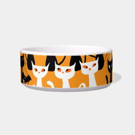 Tigela Engraçado Feliz Dia das Bruxas Negro Cor de laranj