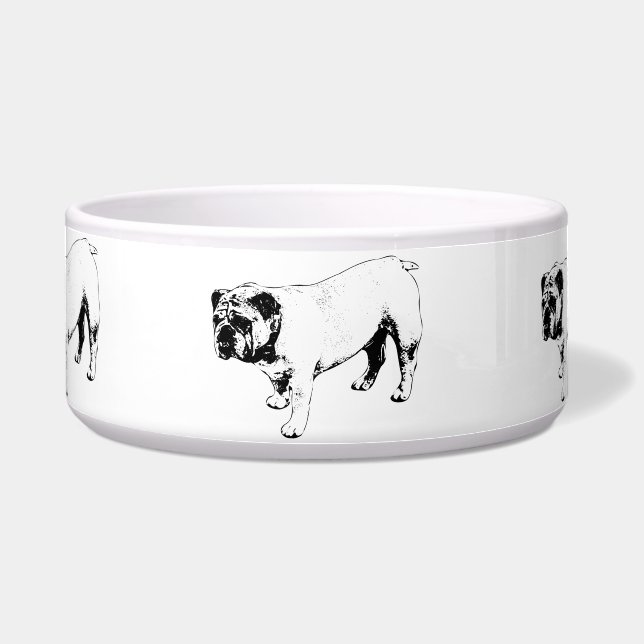 Tigela Equilíbrio do Bulldog de Tinta (Frente)