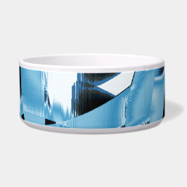 Tigela Escórias ou fitas pretas e azuis destruídas, manch