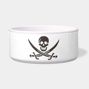 Tigela Espadas do Crânio Obsidiana Bandeira pirata de Cal