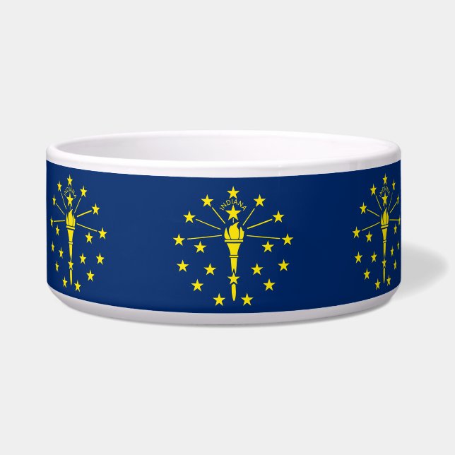 Tigela Estado de Indiana Flag Pet Bowl (Frente)