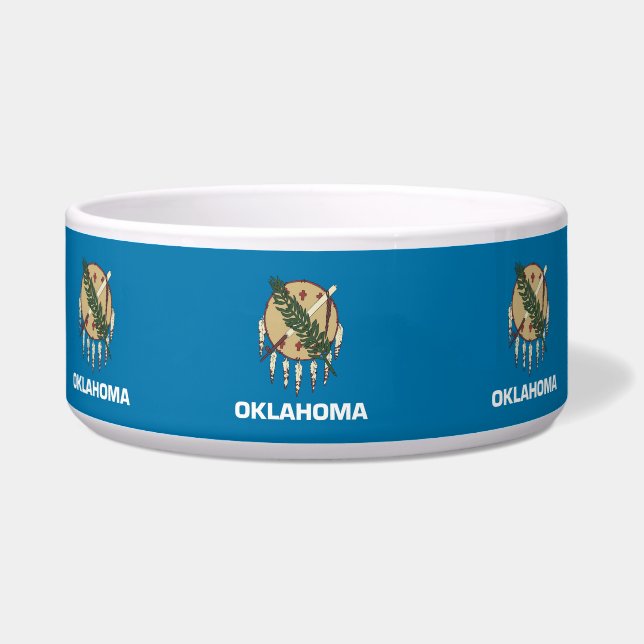 Tigela Estado de Oklahoma Flag Pet Bowl (Esquerda)