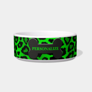 Tigela Estampa Animal Leopardo Verde Lima