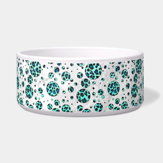 Tigela Estampa Preta e Azul de Leopardo (Direita)