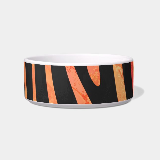 Tigela Estampa Preta e Laranja de Zebra (Direita)