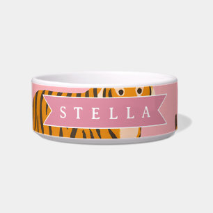 Tigela Estética Personalizada Rosa Tigre Chic Irreverente