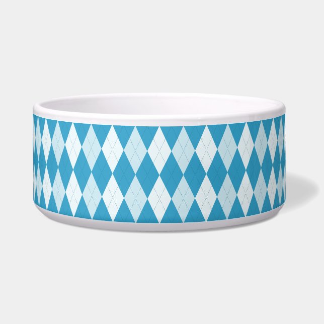 Tigela Estilo Argyle Azul Peacock Forma Diamante Pequena (Frente)