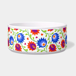 Tigela Estilo Colorido Mexicano Padrão Floral Negrito Ele