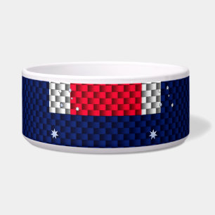 Tigela Estilo de Cromo de Fibra de Carbono de Bandeira Au