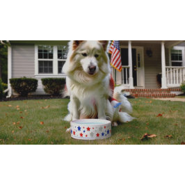 Tigela Estrela Vermelha, Branca e Azul Patriótica