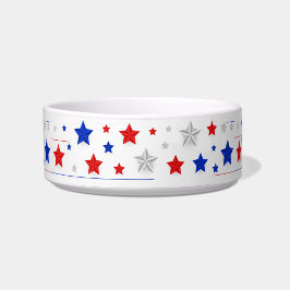 Tigela Estrela Vermelha, Branca e Azul Patriótica