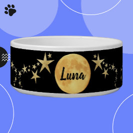 Tigela Estrelas Douradas Moon Luna Personalizadas