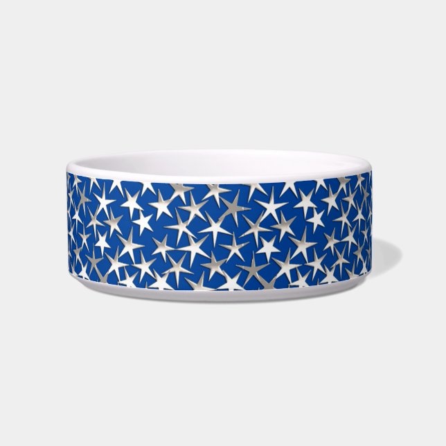 Tigela Estrelas prateadas em azul cobalto (Esquerda)