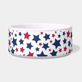 Tigela Estrelas Vermelhas e Azuis - Padrão de bandeira Am