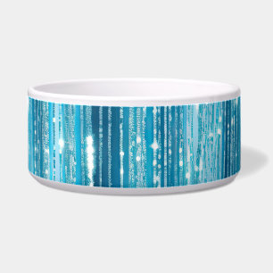 Tigela Etiquetas de Presente do Grelha Branca Azul Aqua T