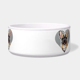 Tigela EU AMO BULLDOGS FRANCESES Cartoon Bonito Puppy no 