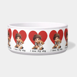 Tigela Eu amo cachorro