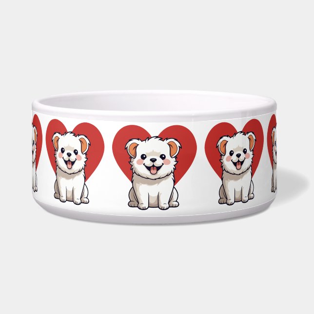 Tigela Eu amo cachorro (Frente)