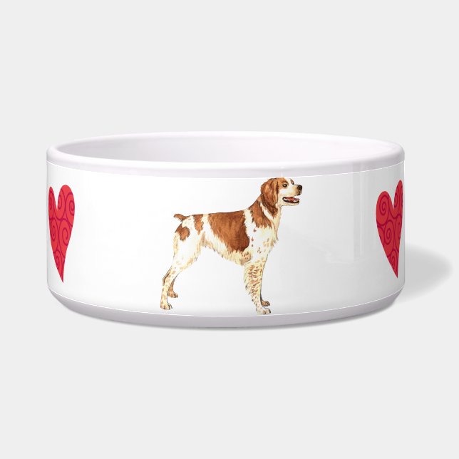 Tigela Eu amo meu Brittany (Direita)