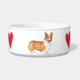 Tigela Eu amo meu Corgi de Galês do Pembroke