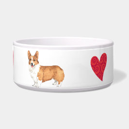 Tigela Eu amo meu Corgi de Galês do Pembroke
