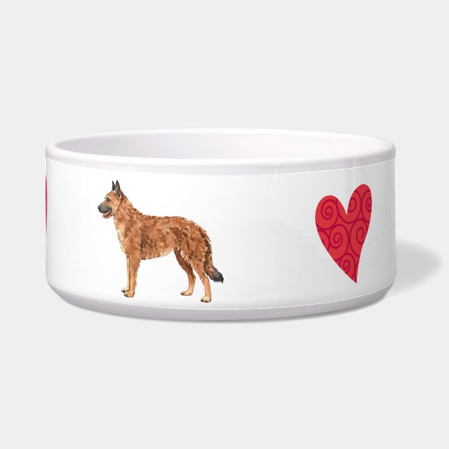 Tigela Eu amo meu Laekenois belga (Frente)