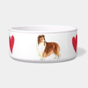 Tigela Eu amo meu Sheltie
