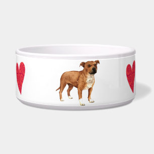 Tigela Eu amo meu Staffordshire bull terrier