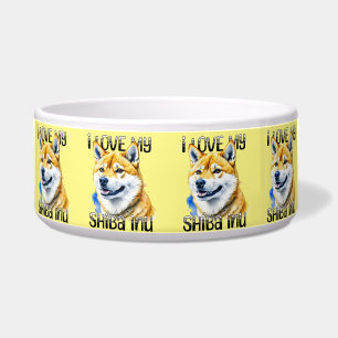 Tigela Eu Amo Minha Shiba Inu   Proprietário do cão