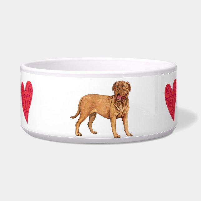 Tigela Eu amo o meu Dogue de Bordeaux (Direita)