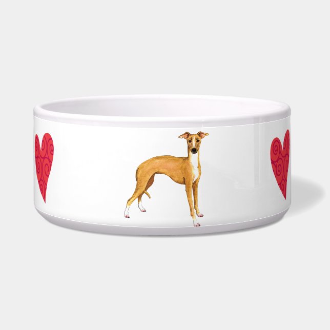 Tigela Eu Amo o meu Greyhound Italiano (Direita)