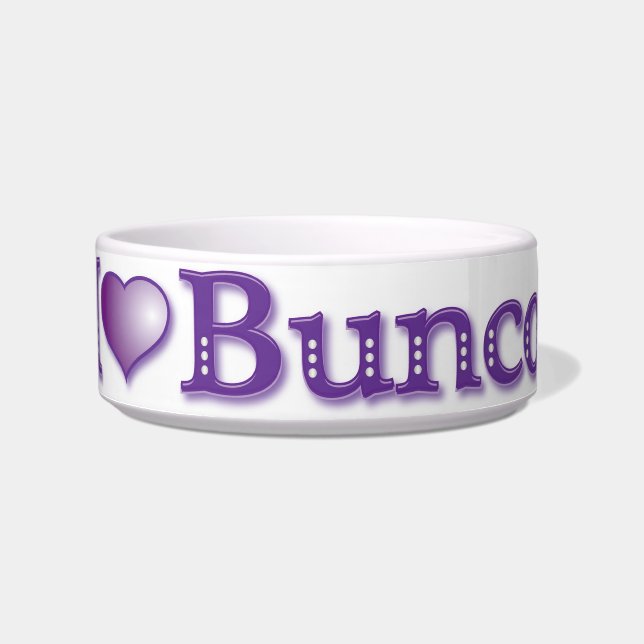 Tigela Eu amo o prato dos doces de Bunco (Frente)