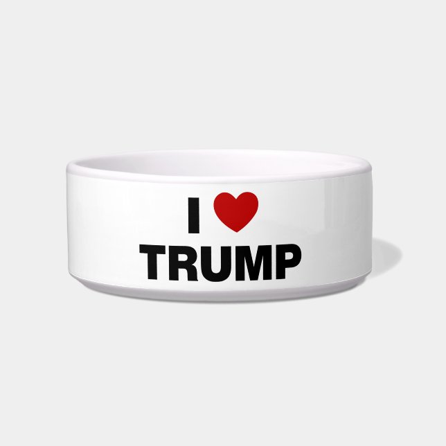 Tigela Eu Amo Trump (Frente)