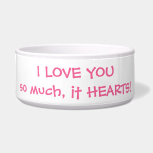 Tigela Eu amo você tanto que dói Tiny Hearts Big Heart