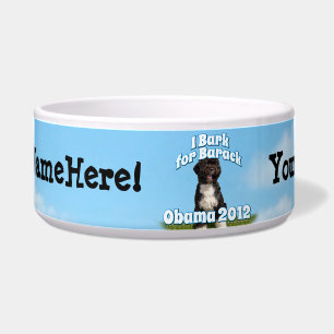 Tigela Eu descasco para Barack, BO o primeiro cão Obama