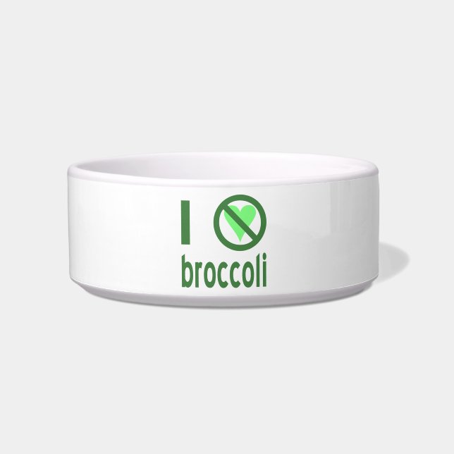 Tigela Eu Odeio Brócolis Texto Verde (Frente)